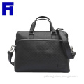 High Quanlity PU Leather Black Trendy 14 Inch Laptop Bag